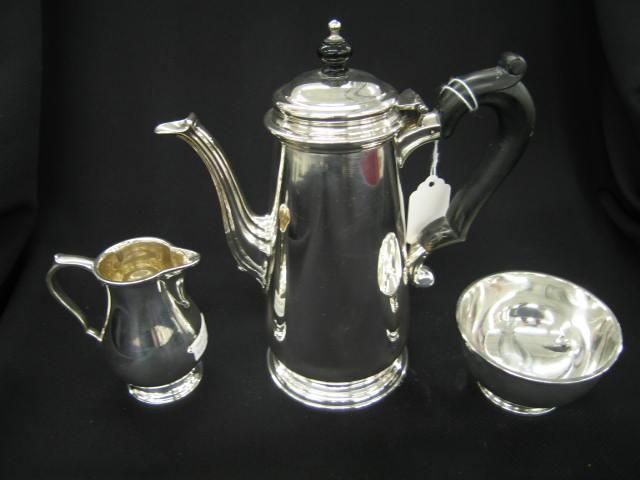 Appraisal: Tiffany Sterling Silver Demitasse Coffee Set pot with creamer open