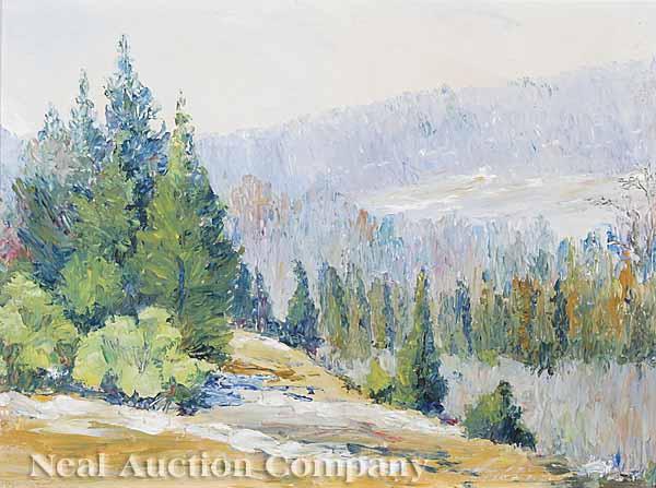 Appraisal: H H White American th c The Mountain Forest oil