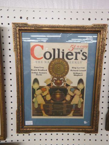 Appraisal: Maxfield Parrish print Cover Collier's magazine image area x