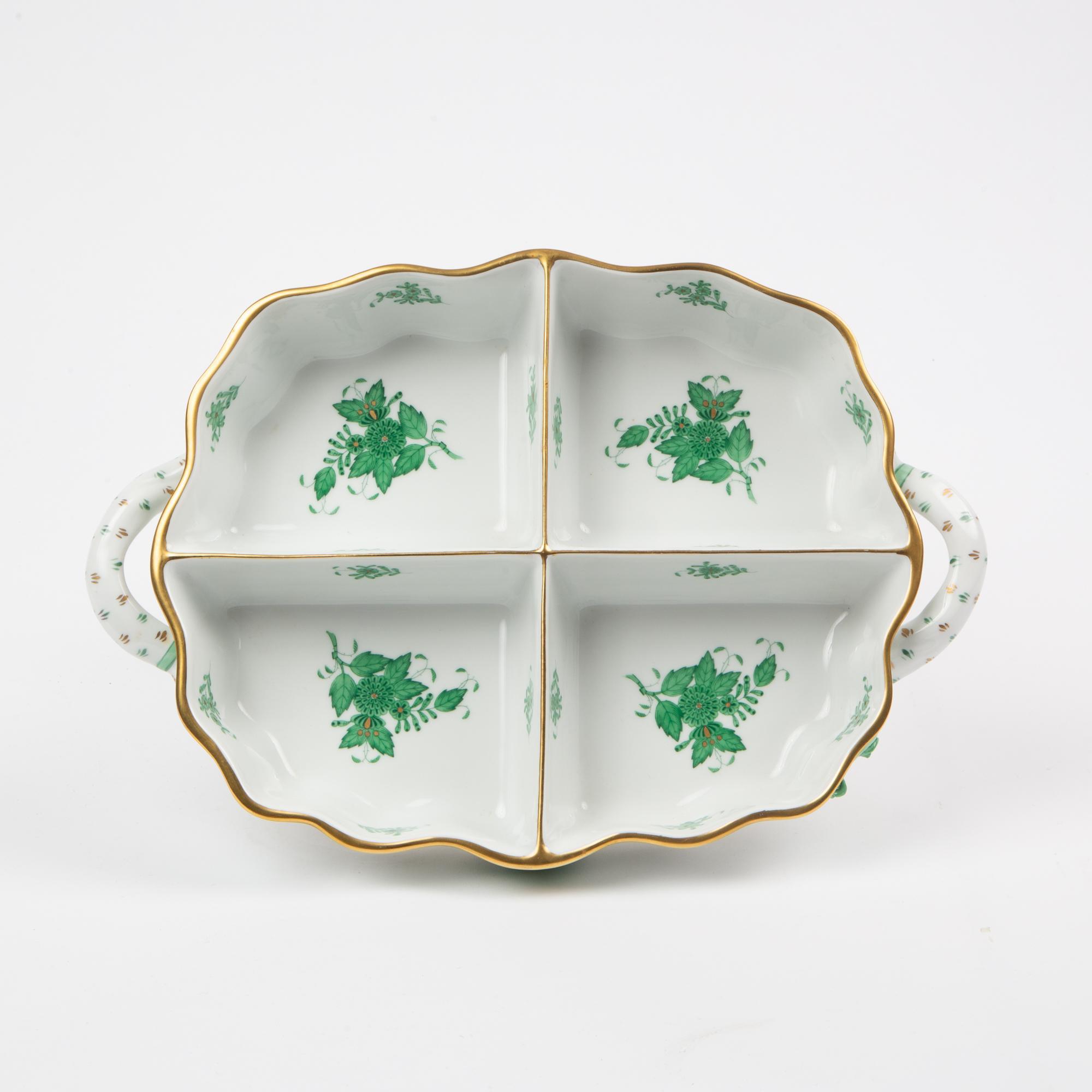 Appraisal: HEREND 'CHINESE BOUQUET' DIVIDED DISH A Herend Hungary 'Chinese Bouquet