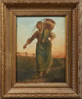 Appraisal: R V Lafont The Water Carrier th c oil on