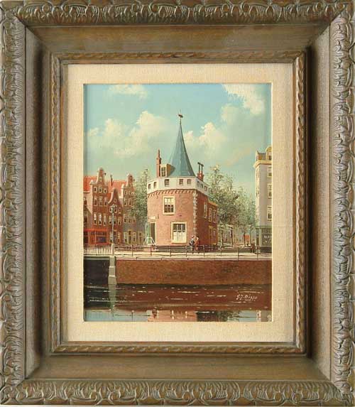 Appraisal: DISPO GEORGE JAN Dutch - AMSTERDAM S TOWER Oil on