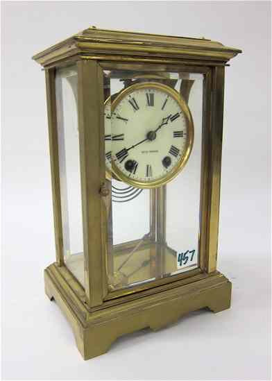 Appraisal: CRYSTAL REGULATOR MANTEL CLOCK Seth Thomas Clock Co ''Orchid No