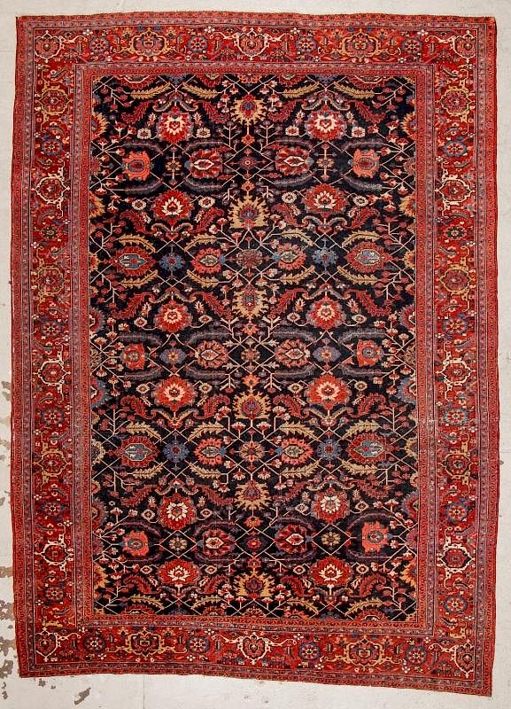 Appraisal: Antique Serapi Rug Persia ' '' x ' Antique Serapi