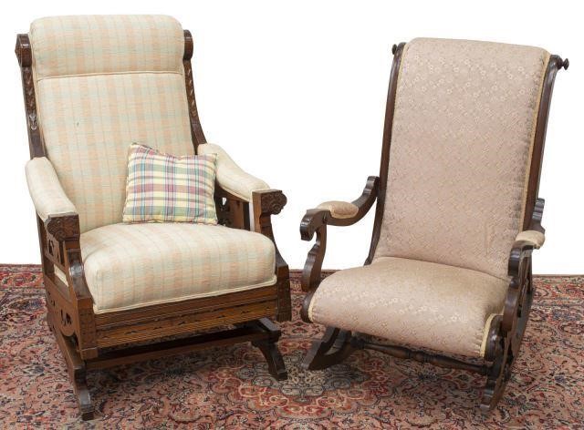 Appraisal: lot of American Victorian Eastlake rocking chairs late th c