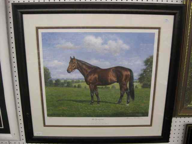 Appraisal: Richard Stone Reeves Lithograph Mr Prospector famous horse of pencil