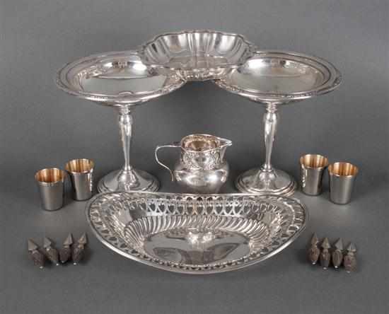 Appraisal: Assortment of American sterling silver table articles by various makers