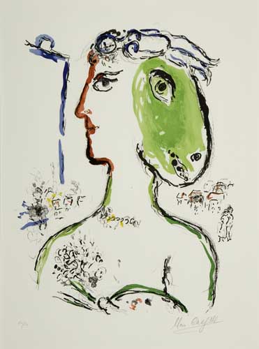 Appraisal: MARC CHAGALL Artist Phoenix Color lithograph x mm x inches