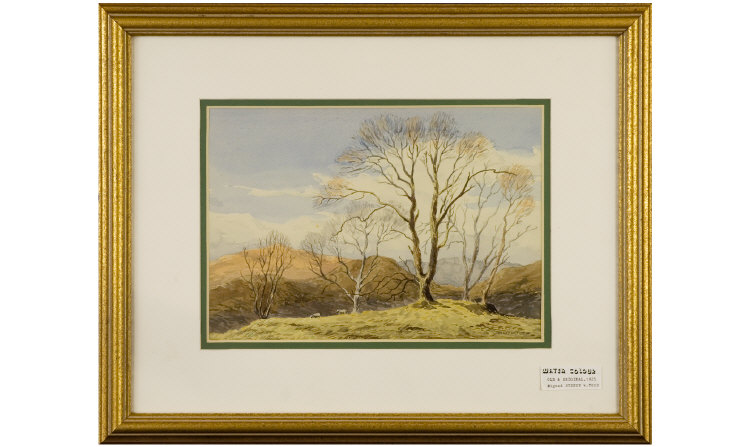 Appraisal: Watercolour by Sydney W Todd Winters Day Signed Reframed by