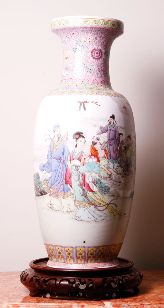 Appraisal: - Chinese Republic Period Export Famille Rose Vase Chinese Republic