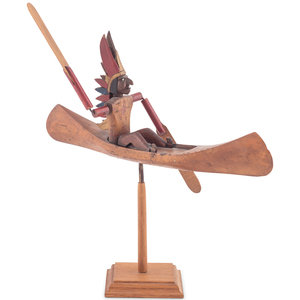 Appraisal: A Folk Art Whirligig of an American Indian in a