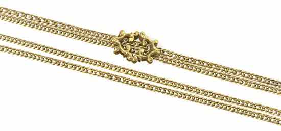 Appraisal: A Karat Yellow Gold Fob Chain with an openwork slide