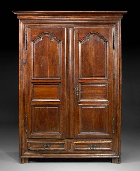 Appraisal: A Louis XV oak armoire mid th century The rectangular