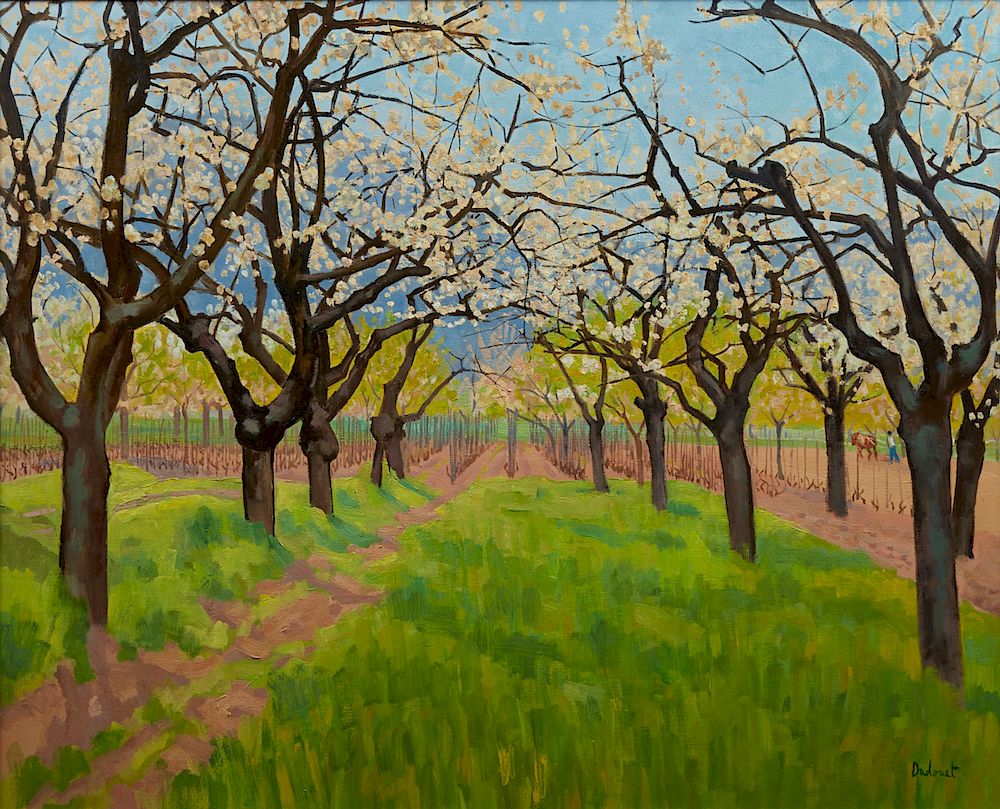 Appraisal: Marcel Dudouet Arbres en Fleurs Trees in Bloom Oil on