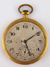 Appraisal: An ct gold pocket watch by Hausmann Co glass missing