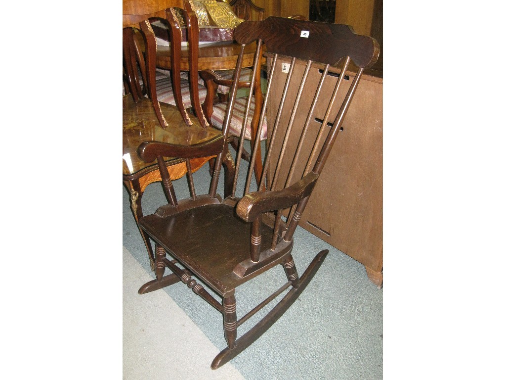 Appraisal: Spindle back rocking chair