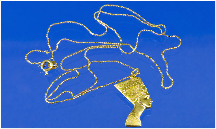 Appraisal: ct Gold Pendant In The Image Of The thC Egyptian