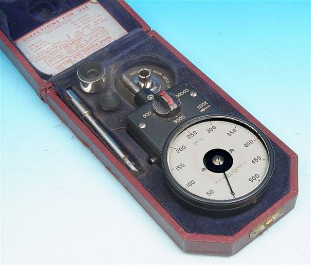 Appraisal: A SMITH'S R P M METER complete with accessories in