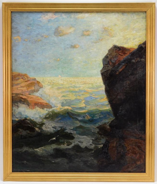 Appraisal: Frank Knox Morton Rehn O C Seascape Painting Massachusetts Pennsylvania