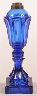 Appraisal: th Century Cobalt Blue Flint Glass Fluid Lamp - h