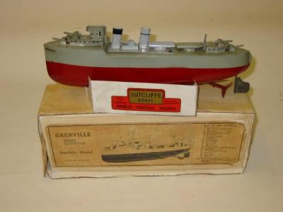 Appraisal: A Grenville Destroyer clockwork grey with red lower hull long