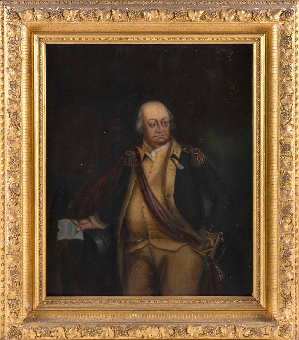 Appraisal: GENERAL BENJAMIN LINCOLN LETTER AND PORTRAIT LETTER X FRAMED PAINTING