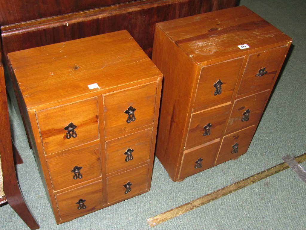 Appraisal: Pair of six drawer storage chests