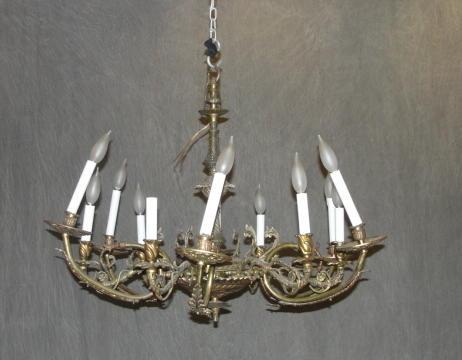 Appraisal: Brass Chandelier From a Patterson NY estate Dimensions w x