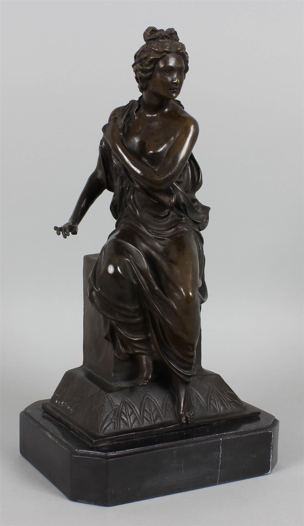 Appraisal: BRONZE FIGURE OF APHRODITE TH CENTURY signed on verso of