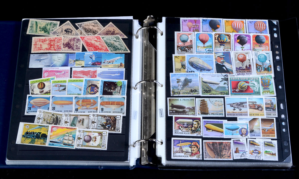 Appraisal: WORLDLY COLLECTION OF ZEPPELIN AIRSHIP STAMPS An extensive collection of