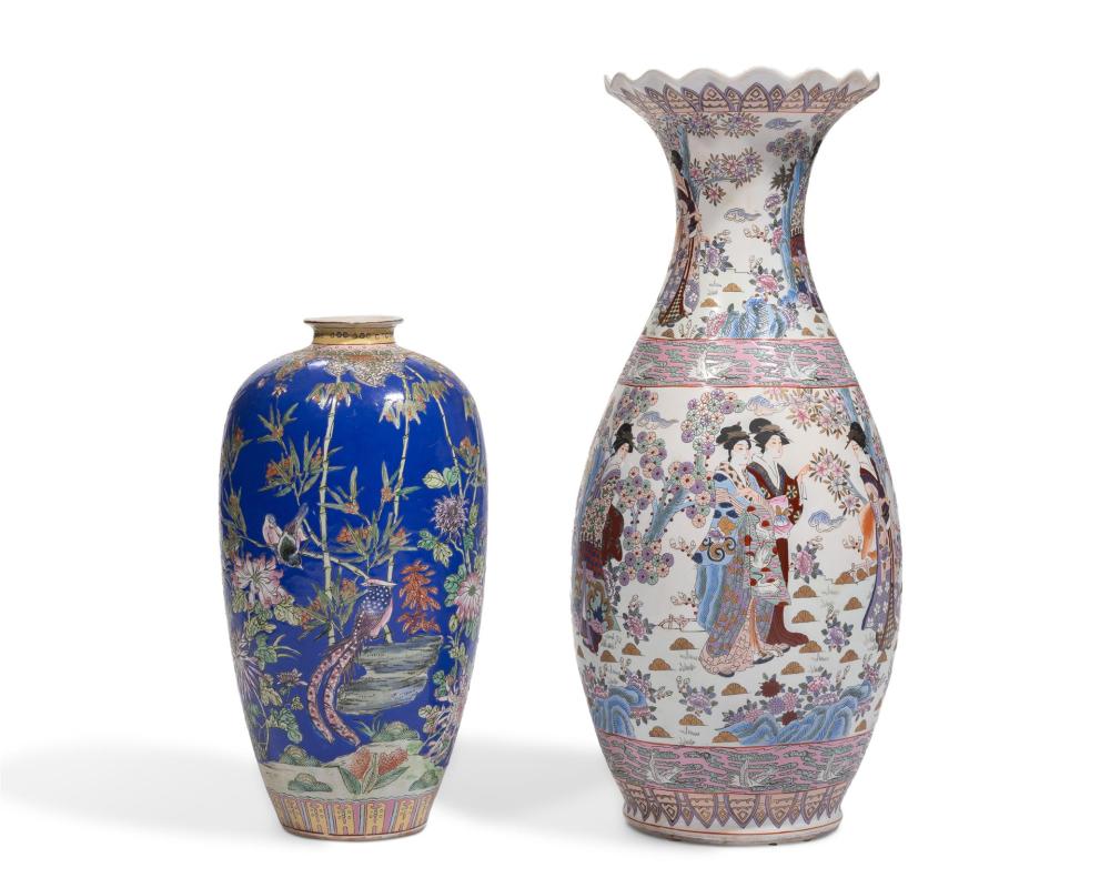 Appraisal: A pair of large Japanese ceramic vases th th century