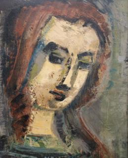 Appraisal: Etienne Ret - Oil on canvas portrait of a woman