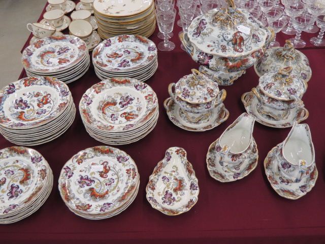 Appraisal: Early English Ironstone Dinner Service Pandah pattern superb polychromed floral