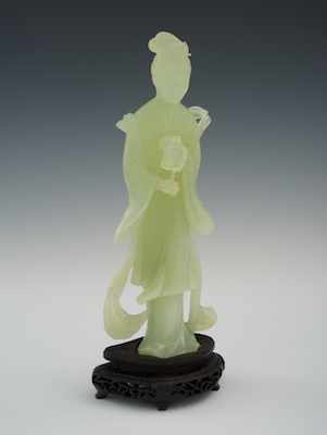 Appraisal: A Carved Bowenite Quan Yin Apprx - H nicely carved