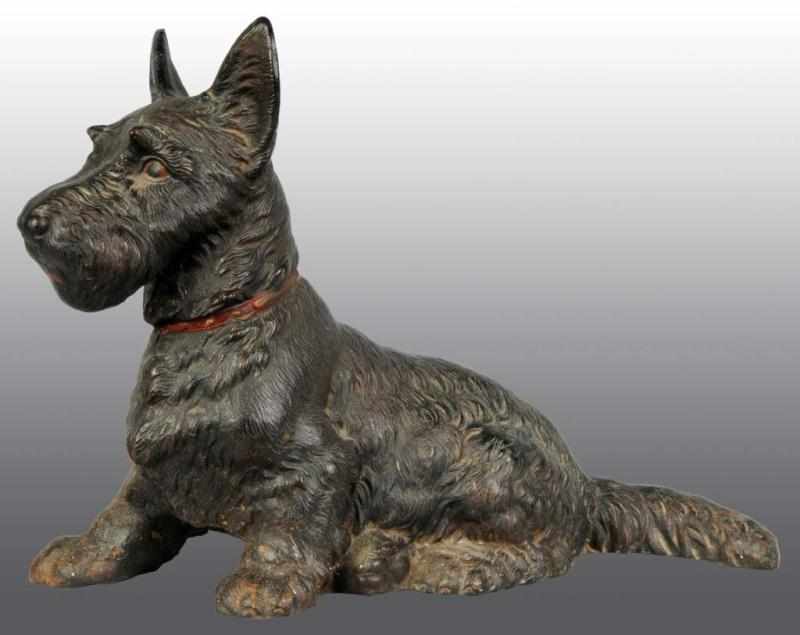 Appraisal: Cast Iron Sitting Scottie Doorstop Description Hubley catalog number Full-figure