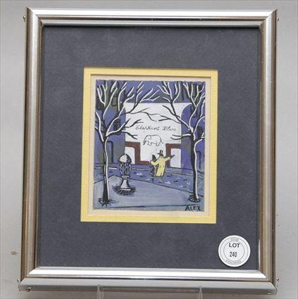 Appraisal: Acrylic on Paper Winter in the City Provenance from the