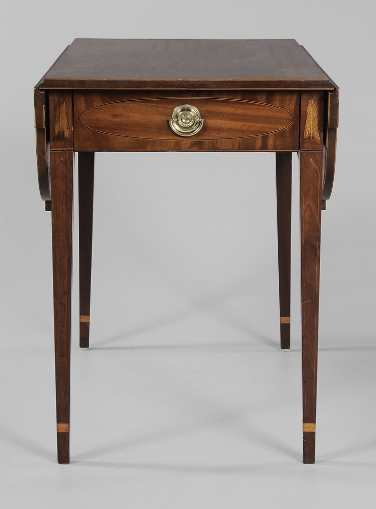 Appraisal: American Federal Inlaid Mahogany Pembroke Table middle Atlantic states possibly