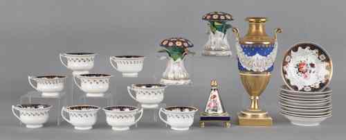 Appraisal: Continental porcelain to include a pair of Jacob Petit flower