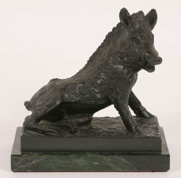 Appraisal: Joseph Victor Chemin French - bronze figure of a wild