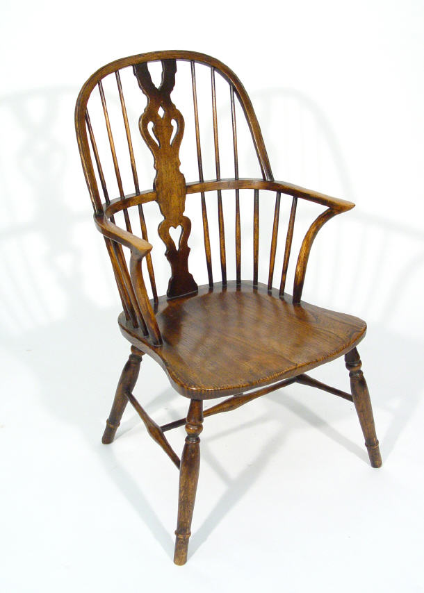 Appraisal: Beech stickback Windsor chair