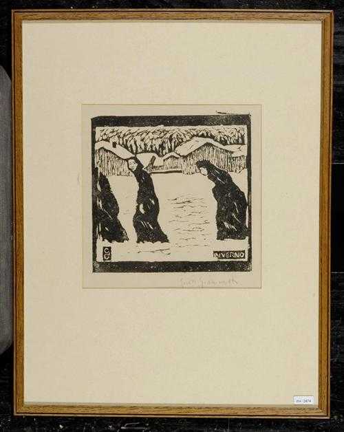 Appraisal: GIACOMETTI GIOVANNI Inverno Um Wood cut Signed lower right Giov