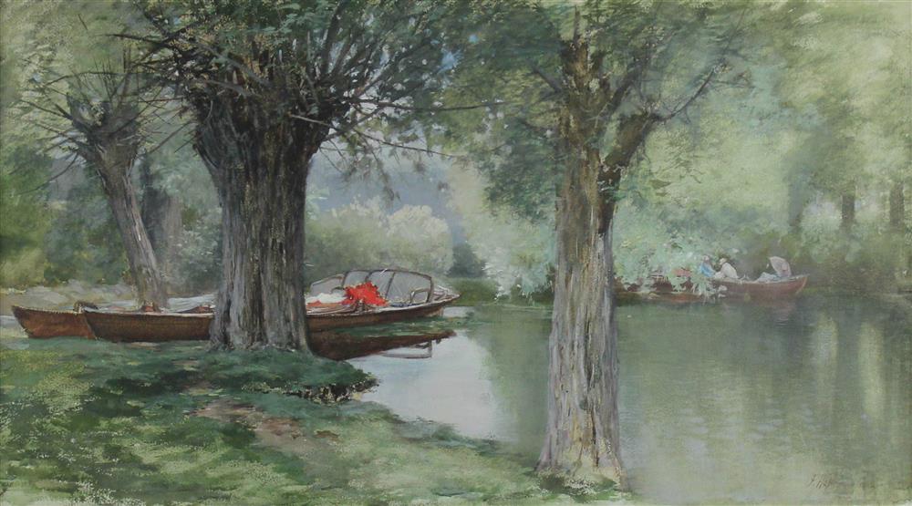 Appraisal: FRANCIS HOPKINSON SMITH AMERICAN - AFTERNOON BOAT RIDE Watercolor and