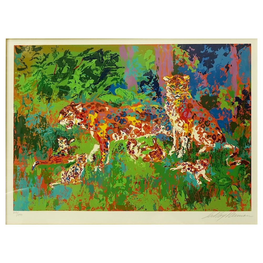 Appraisal: LeRoy Neiman Serigraph LeRoy Neiman American - Serigraph Jaguar Family