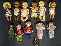 Appraisal: DIFFERENT HANGING DOLLS These dolls could be used for a