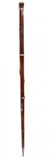 Appraisal: Flute Cane- Ca - An exotic wood flute cane with