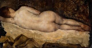 Appraisal: GRIGORY GLUCKMANN RUSSIAN - The Reclining Nude oil on panel