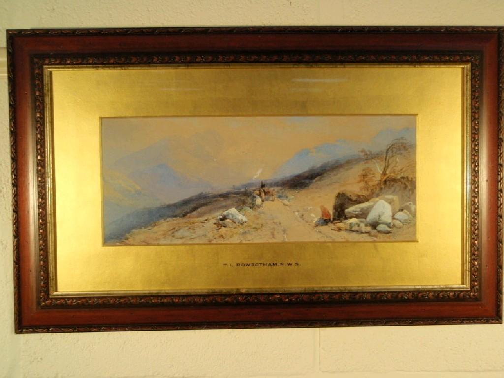 Appraisal: T L Rowbotham R W S Landscape with figures seated