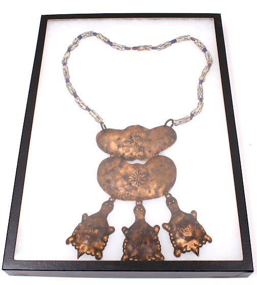 Appraisal: Hudson Bay Copper Plate Turtle Trade Necklace For your bidding