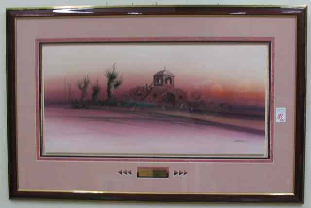 Appraisal: MANUEL S FRANCO TWO WATERCOLORS ON PANEL American th century