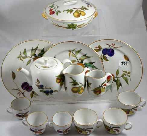 Appraisal: Royal Worcester Evesham trays Dinner and Tea Service comprising Dinner